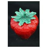 Large Strawberry Ceramic Cookie Jar