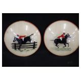 Vintage Horse & Rider 5' Bubble Glass Pictures