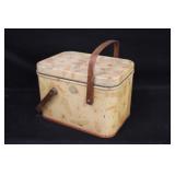 Vintage Metal Picnic Basket