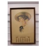 1917 Framed Calendar