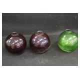 Ruby & Green Lightning Rod Balls