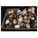 Large Assortment of Glass Eggs