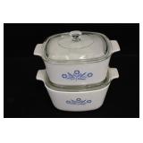 CorningWare Blue Cornflower Graduating Casseroles
