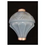 Blue Milk Glass Hawkeye Lightning Rod Ball