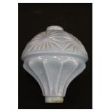 Blue Milk Glass Hawkeye Lightning Rod Ball