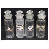 Vintage Glass Apothecary Bottle Jars