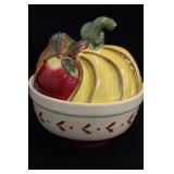 Ceramic Fruit Basket Cookie Jar