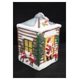 Ceramic Santa's Workshop Cookie Jar