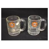4.5' Vintage A&W Root Beer Clear Glass Mugs
