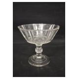 6.5' Glass Etched Glass Compote