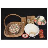 Wicker Baskets, Rooster Collectibles, Etc.
