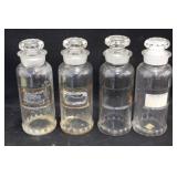 Vintage Glass Apothecary Bottle Jars
