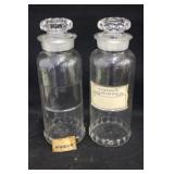 Vintage Glass Apothecary Bottle Jars