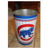 15" Metal Cubs Trash Can