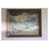 Vintage Print "Fiery Peaks"