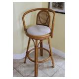 28" Bambo Swivel Bar Stool