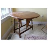 36" Walnut Drop Leaf End Table