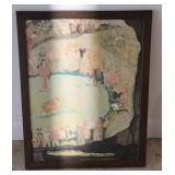 Framed Watercolor "Golf Picture"