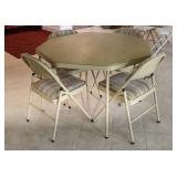 42" Octagon Card Table & 4 Chairs