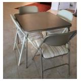 31" Card Table & 4 Chairs
