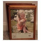 5 New 11" x 14" Solid Oak Frames