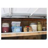 Cooler, Canning Jars, Buckets, Etc.