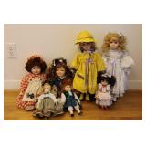 7 Porcelain Dolls