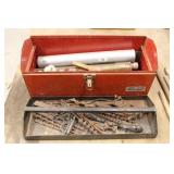 Toolbox Full of Drill Bits, Files, Etc.