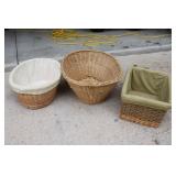(3) Wicker Baskets