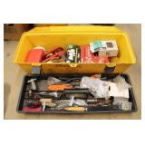 Toolbox of Doorknobs & Misc. Hand Tools
