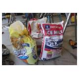 New Bags of Ice Melt & Partial Bag of Kitty Litter
