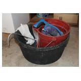 Rubber Feed Pan, Bucket, & Hack Saw
