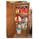 Gas Cans, Auto Oils, Spa Chemicals, & Cabinet