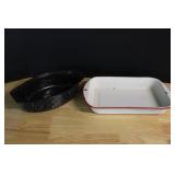 Small Galvanized Roaster & Enamel Pan