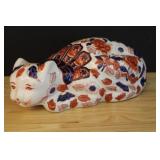 Antique Vintage Imari Cat Figurine
