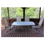Glass Top Patio Table & Chairs