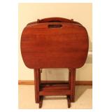 Wooden TV Trays & Stand