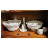 Milk Glass Punch Bowls
