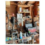 Craftsman Drill Press, Toolbox, & Contents