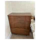 Walnut Veneer 4 Drawer Dresser