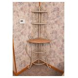 Metal Wood Corner Plant Stand