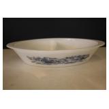 12" Currier & Ives Divided Dish