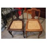 2 Cane Bottom Chairs