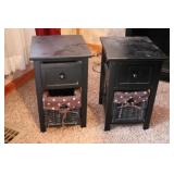 Painted Pressed Wood End Tables