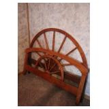 Full Size House Wagon Wheel Headboard & Footboard