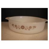 8 1/2" Dyno-Ware Pyr-o-rey Brown Daisy Pattern