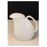 Hall Rivera Art Deco White Pitcher w/ Lid