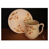 Hall Jewel Tea Autumn Leaf Cake Plate & Water