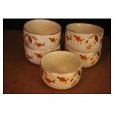 Hall Jewel Tea Autumn Leaf Custard Cups