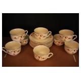 Hall Jewel Tea Autumn Leaf Cups & Saucers